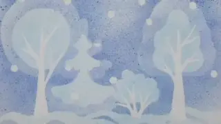 3 техники рисования зимнего пейзажа и два белых медведя